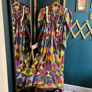 Doen Tiered Patchwork Maxi Dress